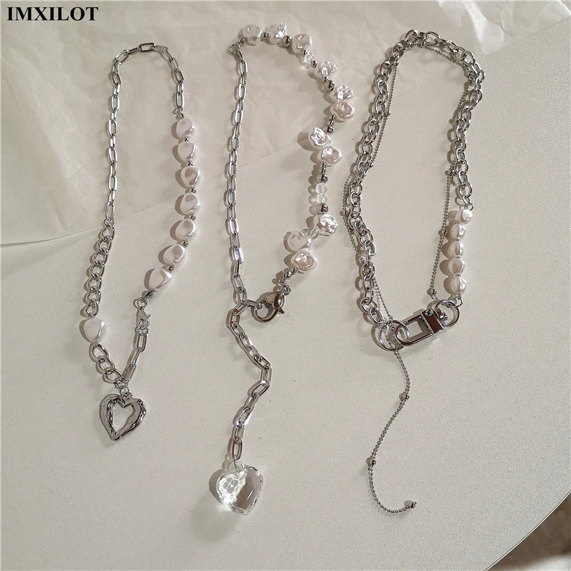 

European and American girl love necklace temperament contracted pearl clavicle chain delicate only beautiful choker chain