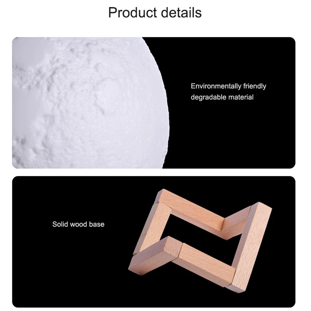 880 мл ультразвуковой увлажнитель воздуха диффузор эфирного масла 3D Луна лампа