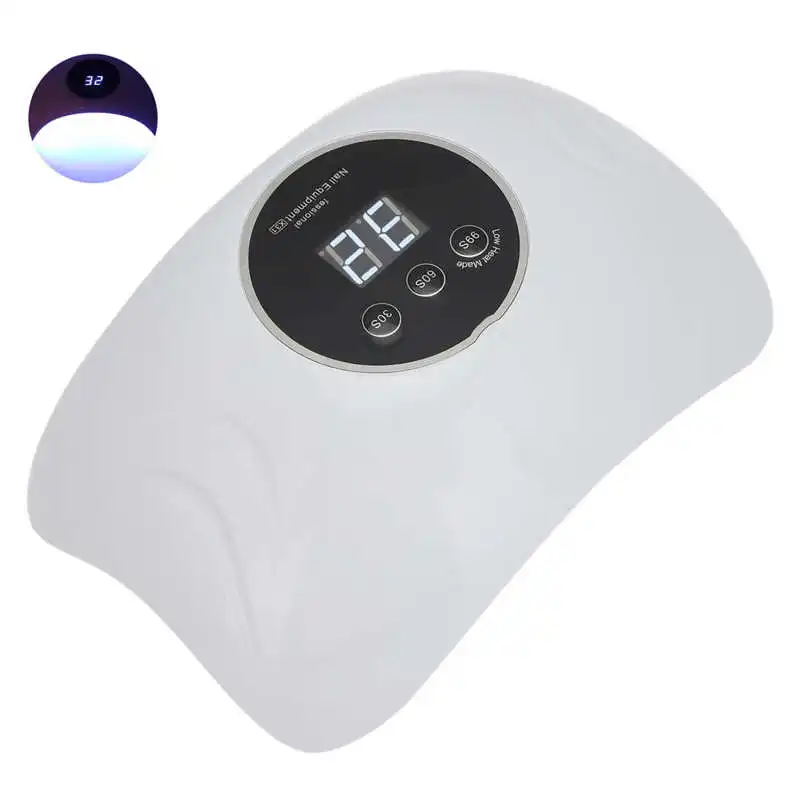 

Gel Polish Dryer Nail Curing Machine Large Space 48W Infrared Smart Sensor 3 Gear Timing with Power Plug for Nail Salon for