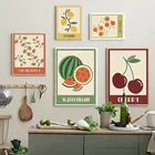 Фруктовый рынок, арбуз, клубника, лимон, плакат и печать, Картина на холсте, скандинавские настенные картины для декора гостиной