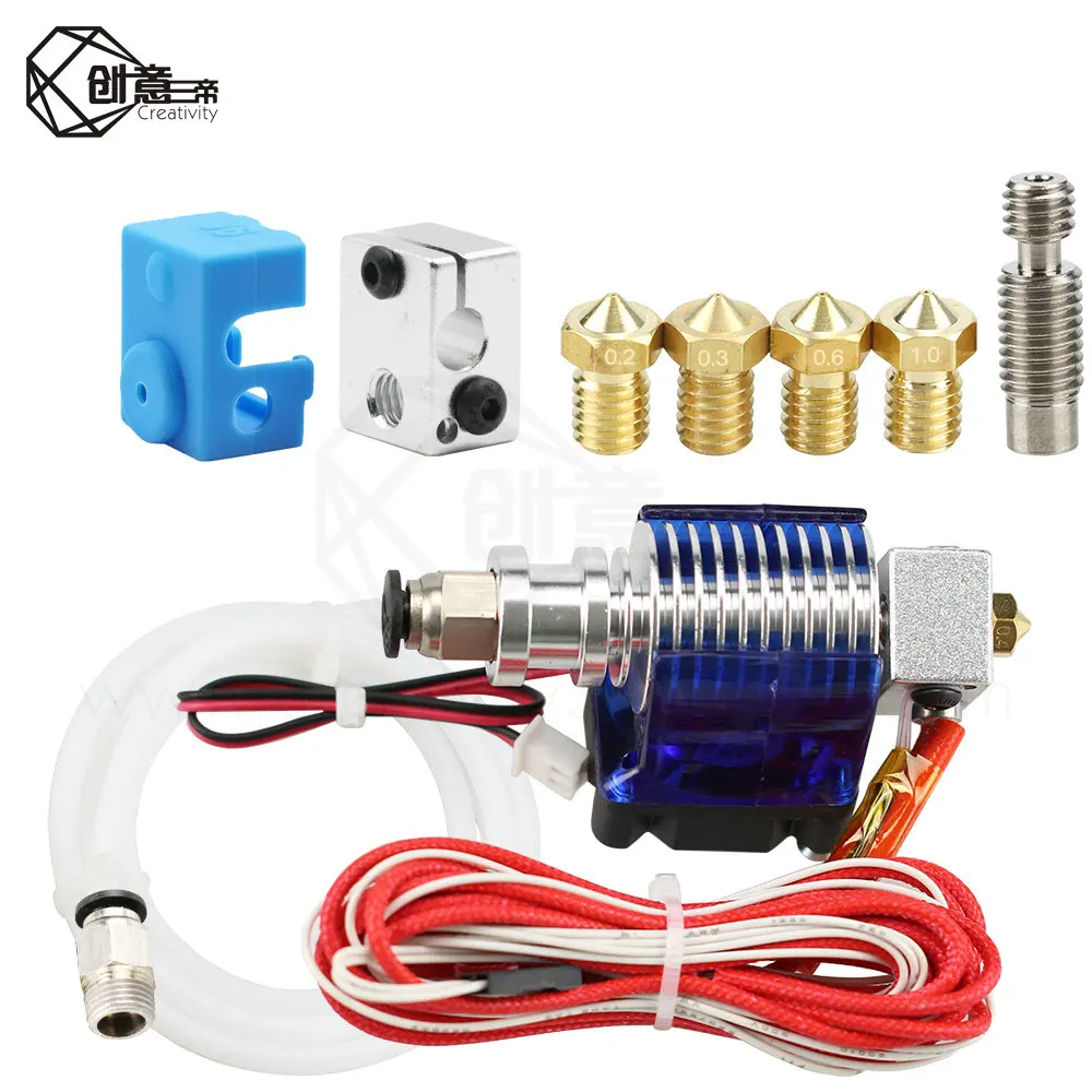 J head Hotend для 3D принтера с одним охлаждающим вентилятором v6 1 75 мм/3 0 мм насадка