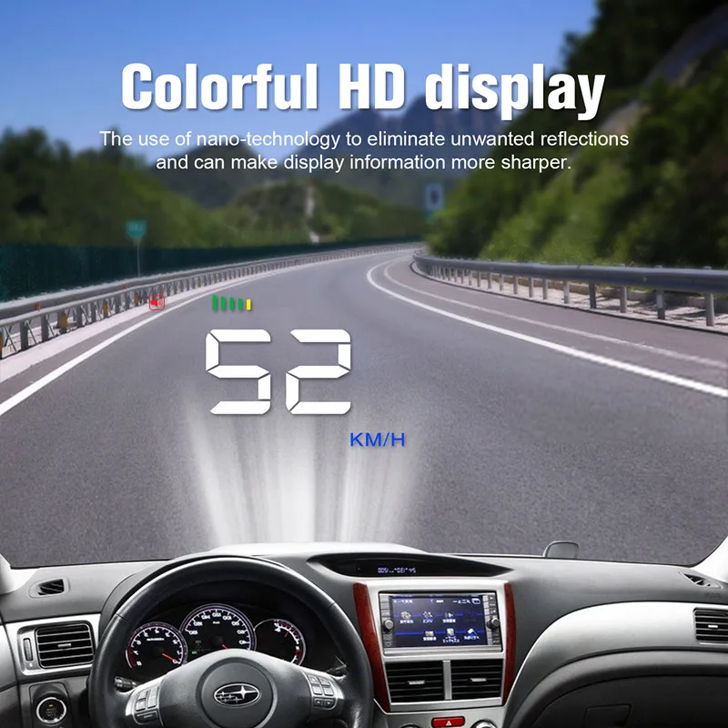 Автомобильный HUD Спидометр A500 3 5 дюймовый дисплей со спидометром OBD2 OBDII OBD