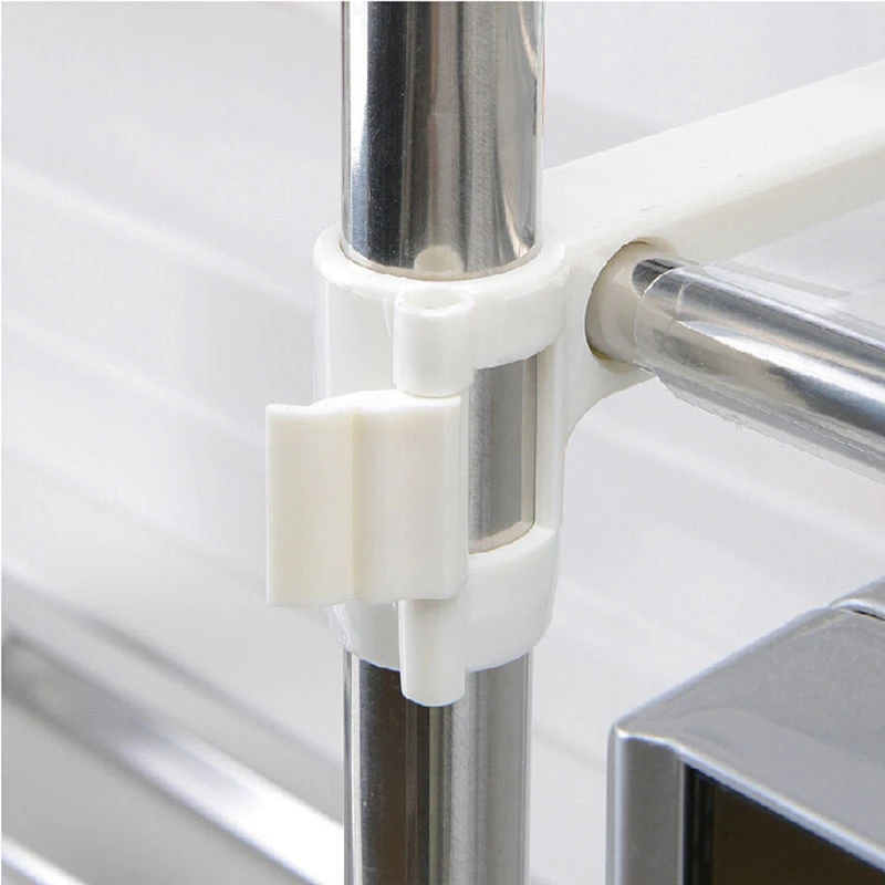 

Stainless Steel Adjustable Multifunctional Microwave Oven Shelf Rack Standing Type Double Kitchen Storage Holders