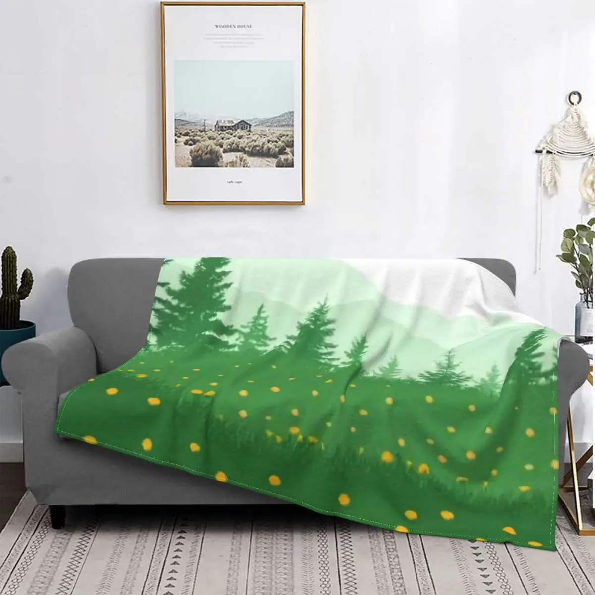 

Manta de lana de Coral para el hogar, colcha moderna supersuave y transpirable, color verde, envío gratis