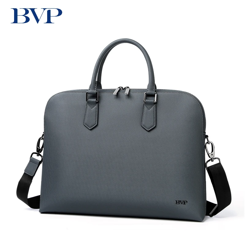 Брендовый мужской портфель BVP сумка-мессенджер из натуральной кожи дорожная
