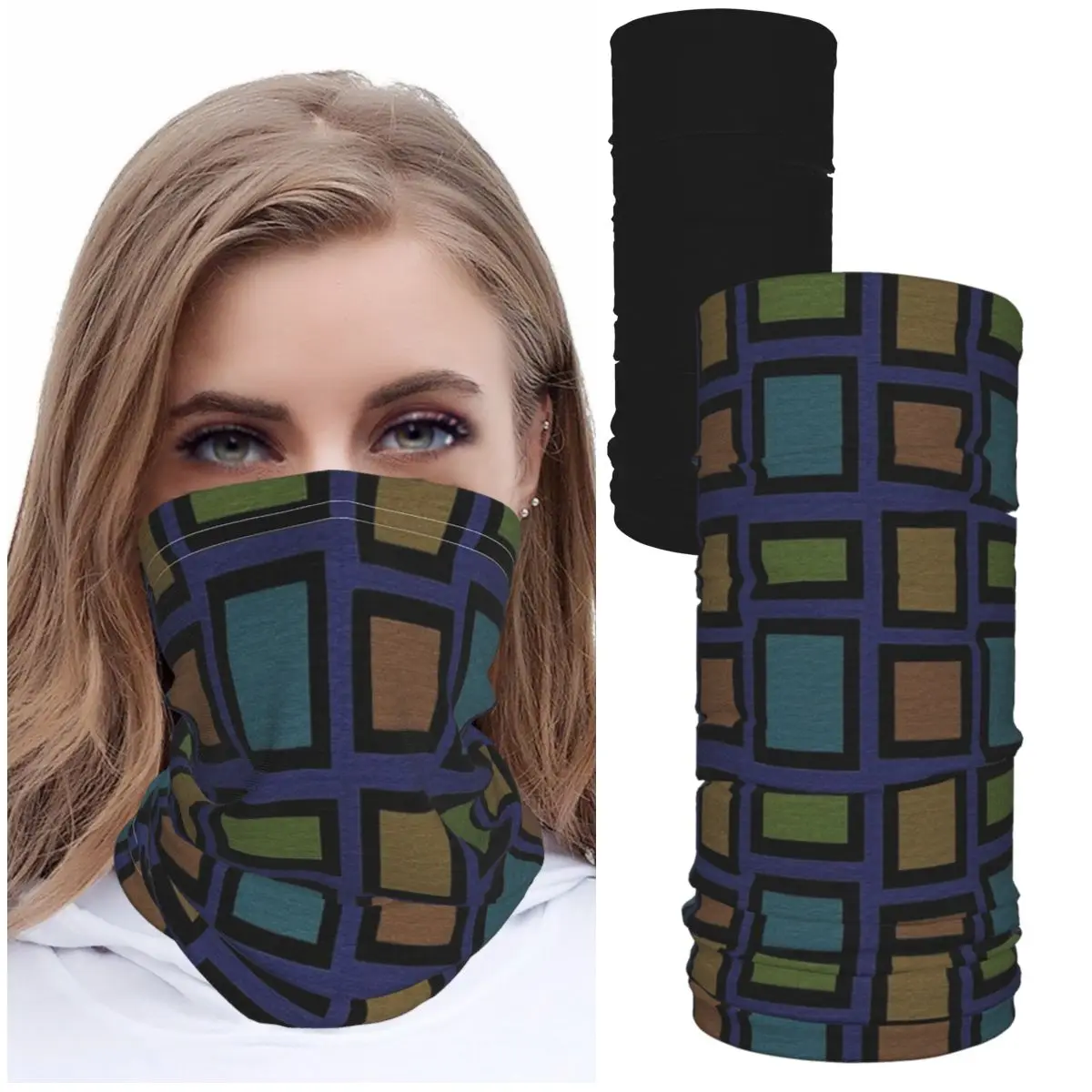 

Buff on neck HeadscarfIce silk bib scarf printed neck men's and women's scarf turban shawl accessories Scarf women