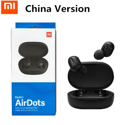 CN Version Xiaomi Redmi Airdots беспроводные наушники Голосовое управление TWS 5,0 Bluetooth наушники оригинальные Xiaomi наушники Контрольный динамик - Цвет: CN Version