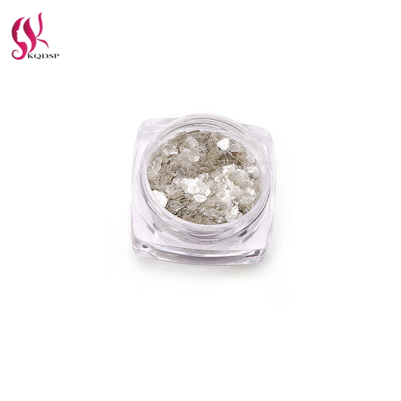 

Nail Art Gold Natural Mica Sheet 3D Slice Flakes Glitter Decoration Fragments Texture DIY Manicure Holographic Irregular Sticker
