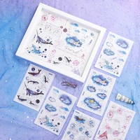 6sheets kawaii cute cartoon sticker animal landscape diy scrapbooking diary planner decoration sticker album stationery