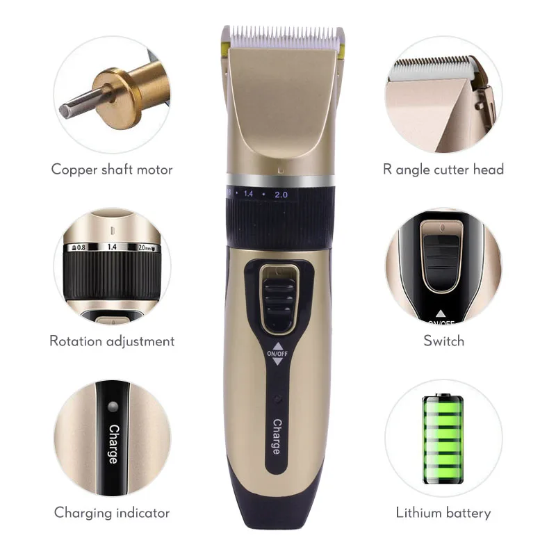 Машинка для стрижки волос электрическая перезаряжаемая профессиональная бритья