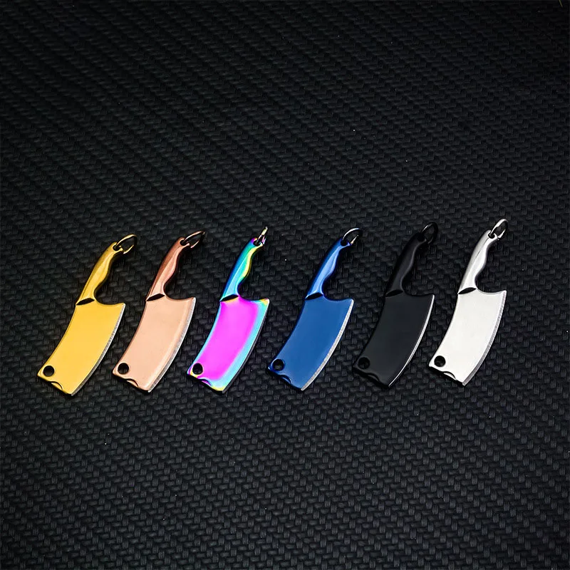 Stainless Steel Multiple Colour Sharpened Blade Tiny Mini Knife Palm Kitchen Key Decoration Tool Envelope Opener Ring | Инструменты