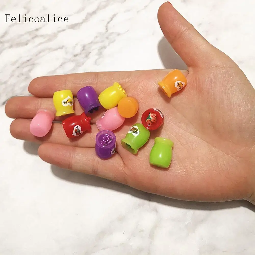 6pcs Slime Charm Fruit Candy Canned Jam Caviar Dollhouse Food Resin Plasticine Slime Bead Making For DIY Scrapbooking Craft images - 6