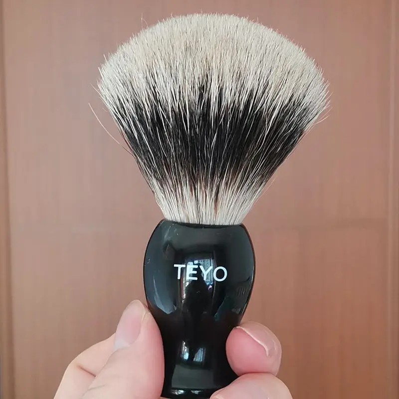 TEYO Two Band Fine Badger Shaving Brush Set Include Stand Perfect for Man Wet Shave Beard | Красота и здоровье
