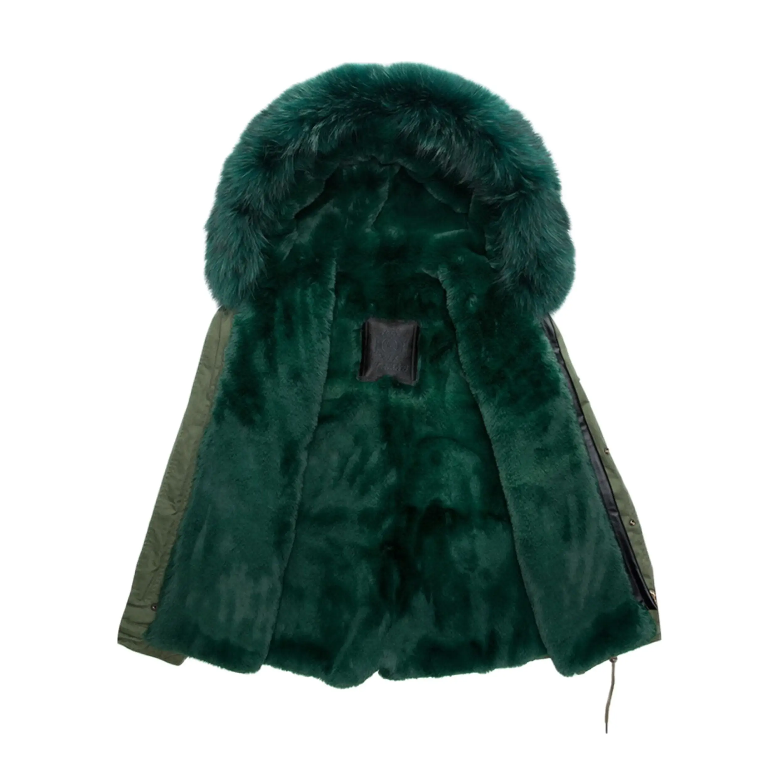 2017 Warm army green real collar fur coat winter large deep Mrs parka cheap jacket supplier women | Женская одежда