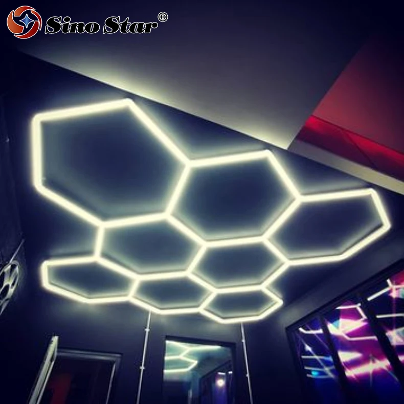 

Car Detailing Shop Honeycomb Light 3.0*3.1m 280W Can be Customized Hexagon Led Ceiling Lamp for Car Care Tools 2 Years Warranty