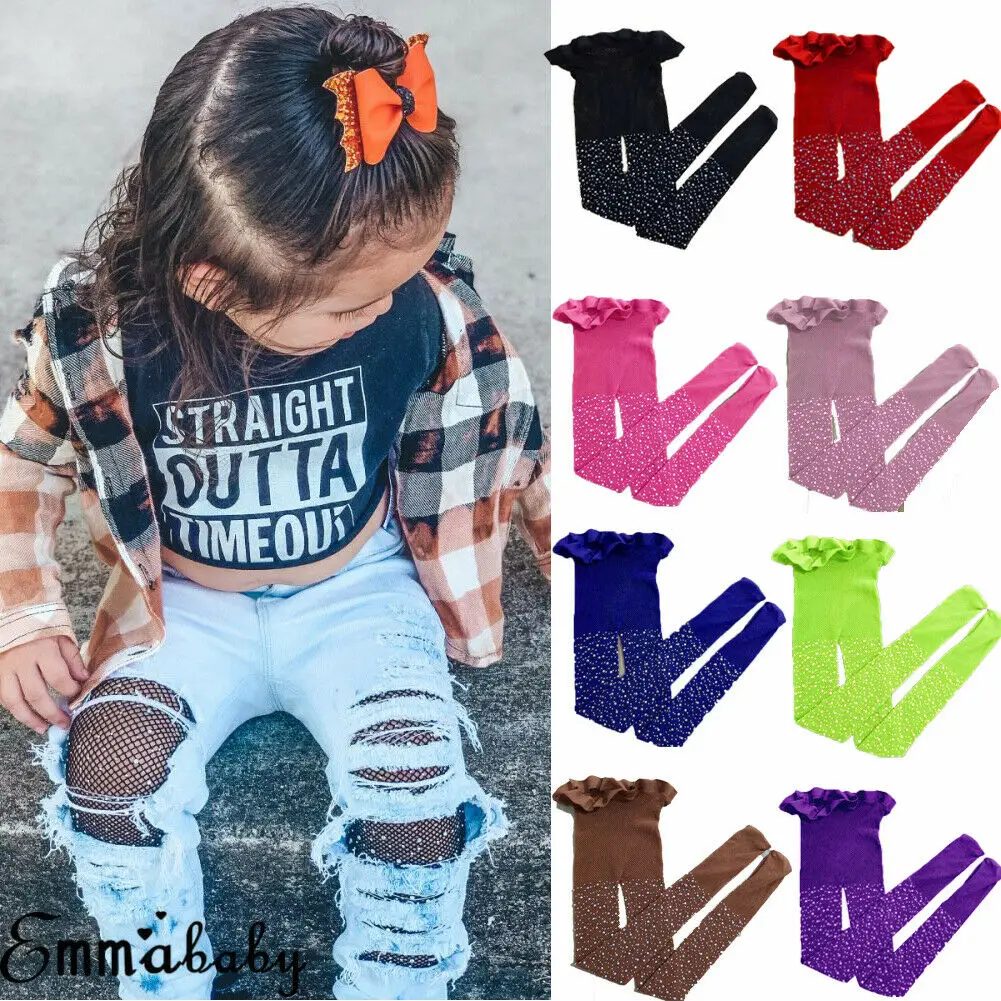 8 цветов сетчатые ажурные колготки из сетки с рыбками для девочек чулки детские