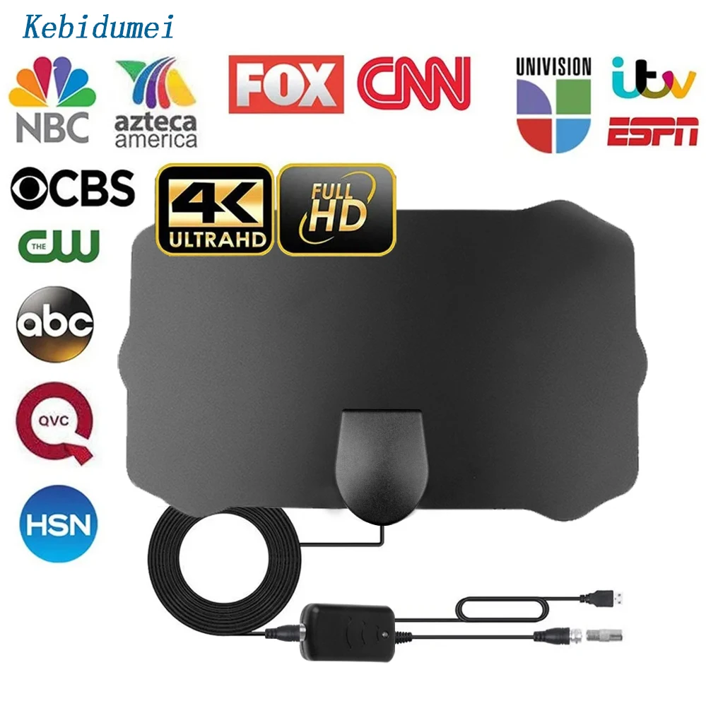 Антенна Kebidumei 8K 4K 1080P D TV HD комнатная антенна цифрового ТВ для антенны DVB-T DVB-T2 500