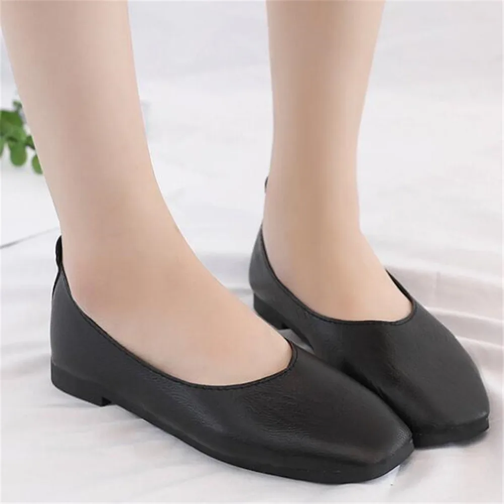 

Square toe flat shoes women spring simple women's shoes flat heel shallow mouth new scoop shoes retro all-match casual shoes