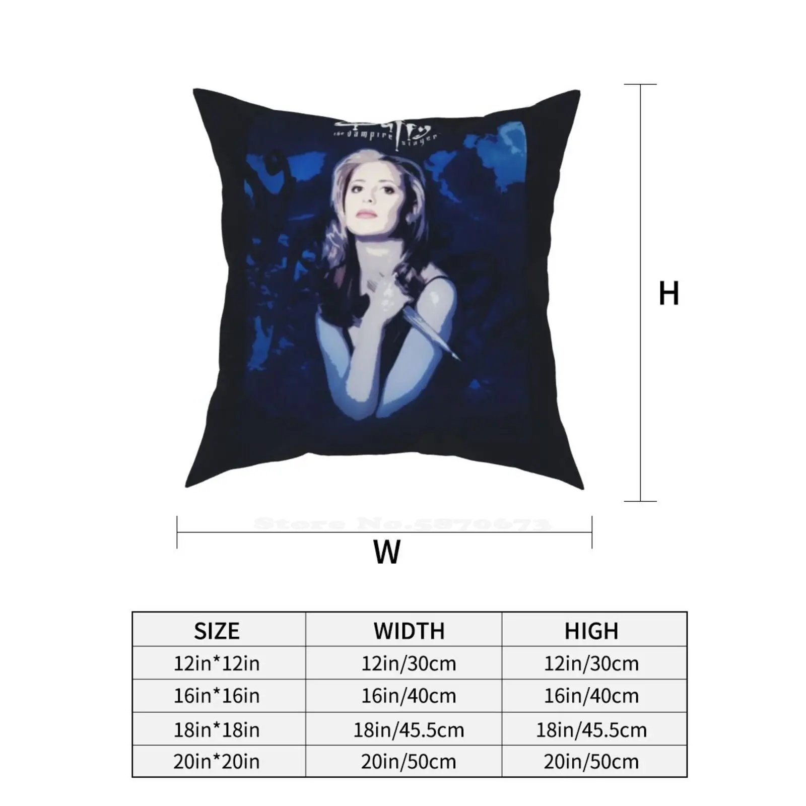 Всесезонная Подушка Btvs наволочка кроватка вампира Сара Мишель Геллар Баффи