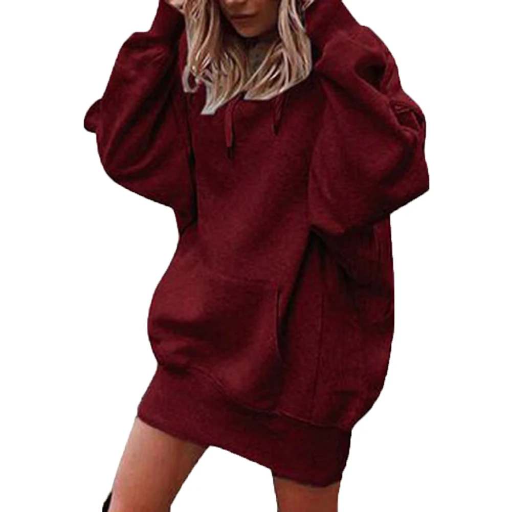 Женский однотонный топ с капюшоном для девочек Женская толстовка длинными