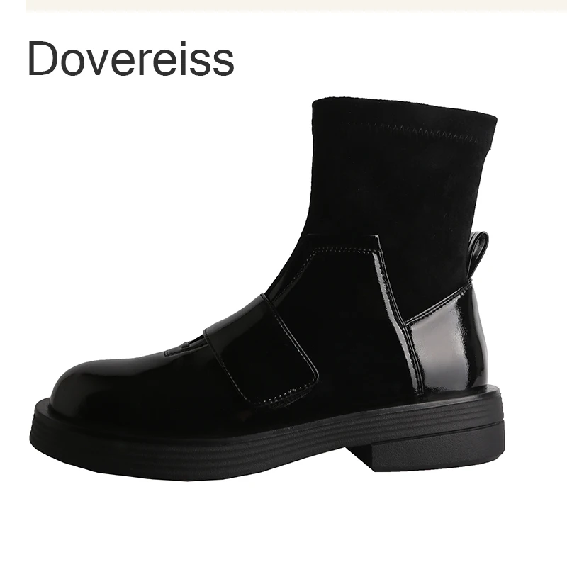 

Модные зимние пикантные мотоциклетные ботинки doveiss из натуральной кожи, повседневная обувь, ботильоны 40