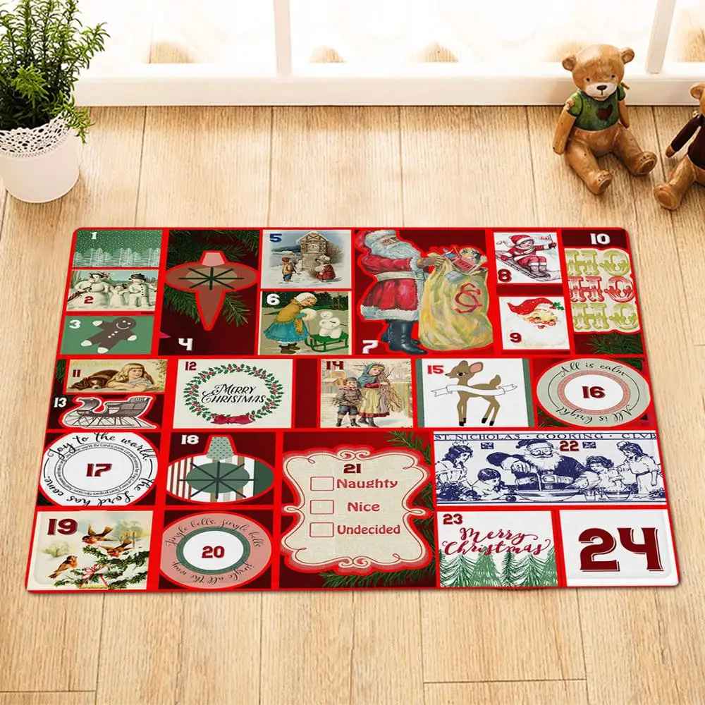 Новогодний календарь праздничный декор для ванной комнаты водонепроницаемая