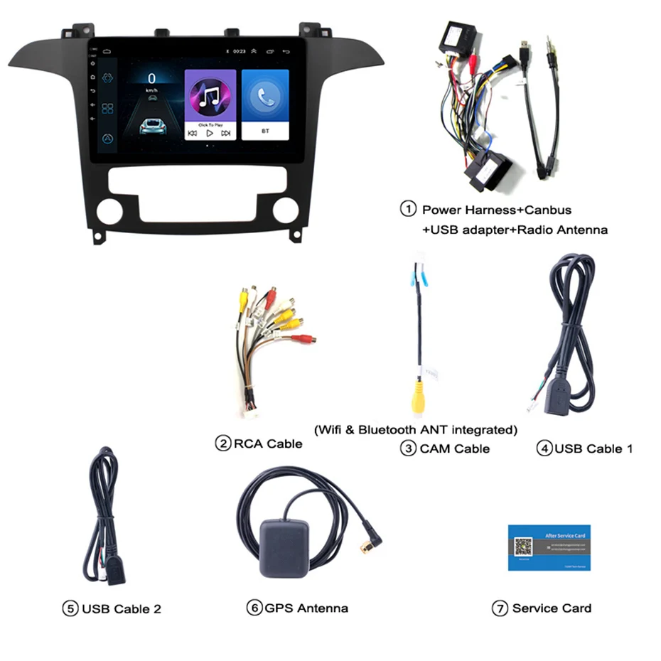 9 дюймовый 2.5D IPS закаленный HD мультисенсорный экран Android 8 1 NAVI для Ford S Max 2007 2008 с