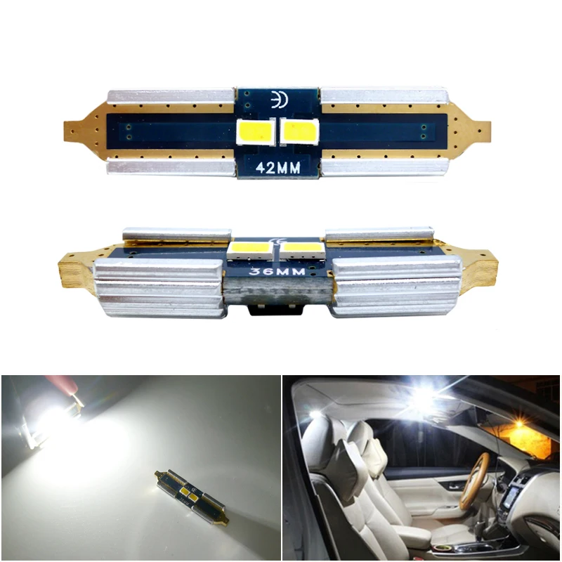 2x C5W светодиодная лампа CANBUS Festoon Dome освещение для номерного знака VW Polo 6r GTI Golf 4 5 6 7