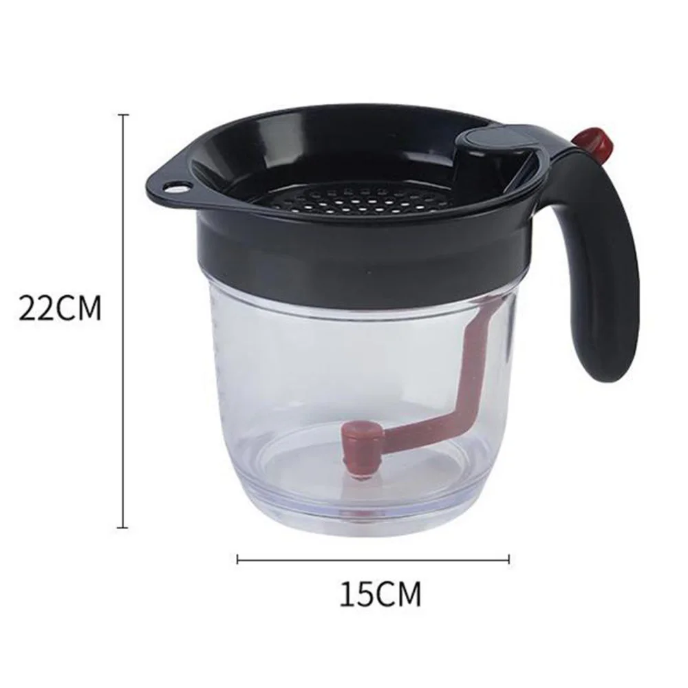 

Creative Kitchen Tools Filter Soup Residue Oil Filter Soup Oil Separator With Non-Slip Handle Measuring Cup Kitchen Accessories