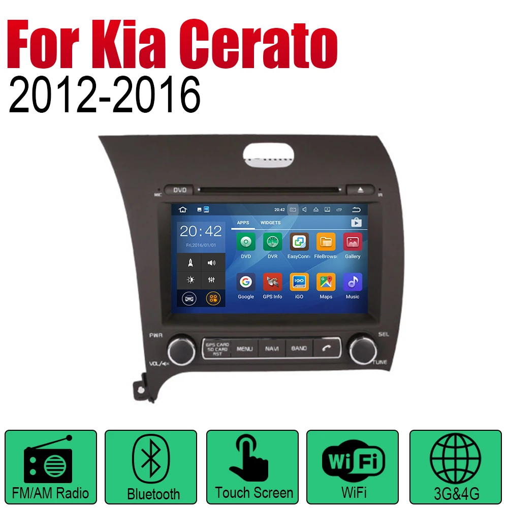 ZaiXi Авто Радио 2 Din Автомобильный dvd плеер на основе Android для кіа Cerato Форте K3 2012 ~ 2016