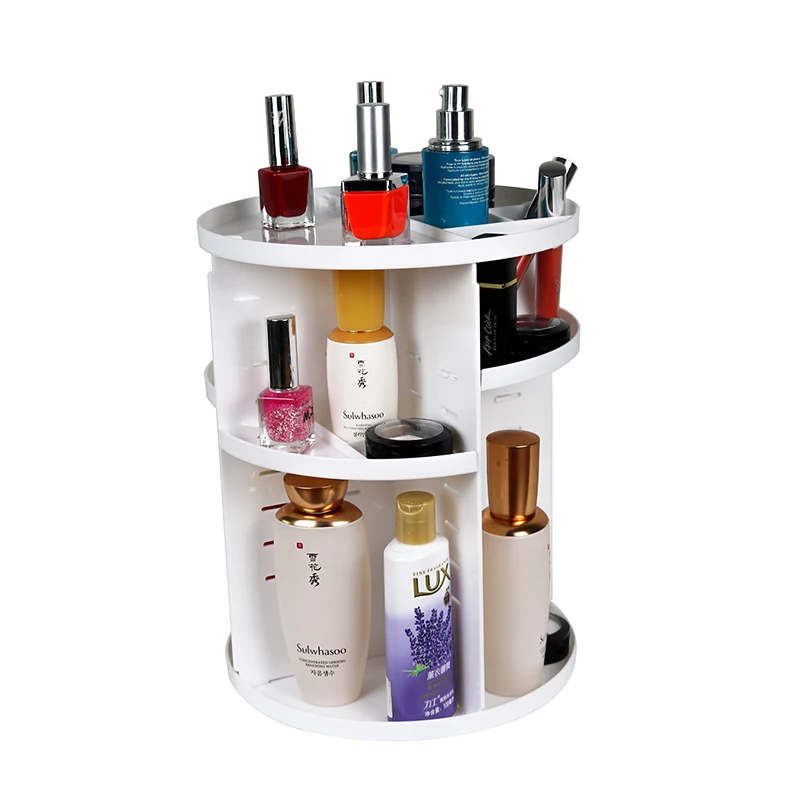 1 шт. вращающийся на 360 градусов Органайзер для макияжа пластиковая коробка