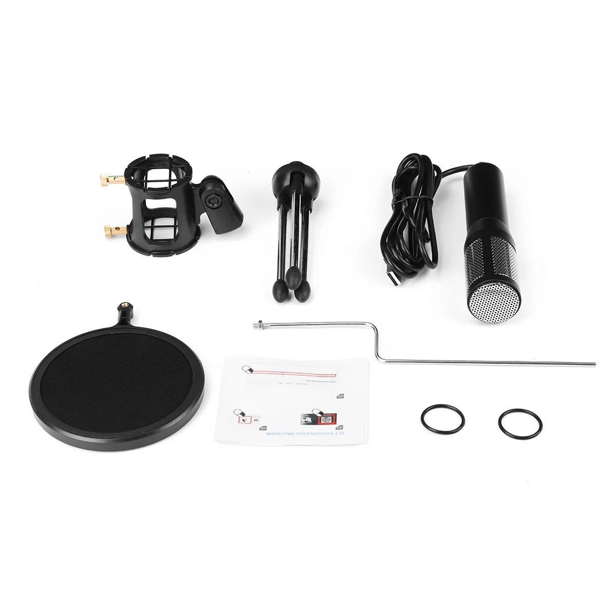 

Condenser Microphone Home Stereo MIC Desktop Tripod Computer Studio Microphone For PC Video Chatting Gaming Podcast Recording