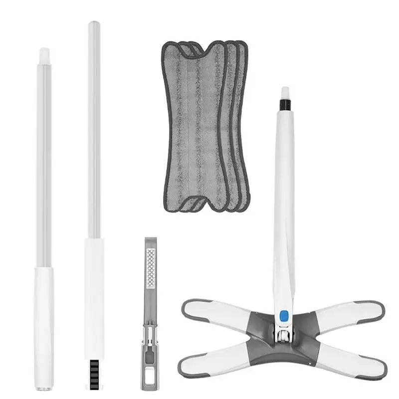 

Lazy Fellow Mop X-Type Microfiber Floor Mop 2Mop Cloth Replace Hand-Free Wash Flat Mop Manual Extrusion Household Cleaning Tools