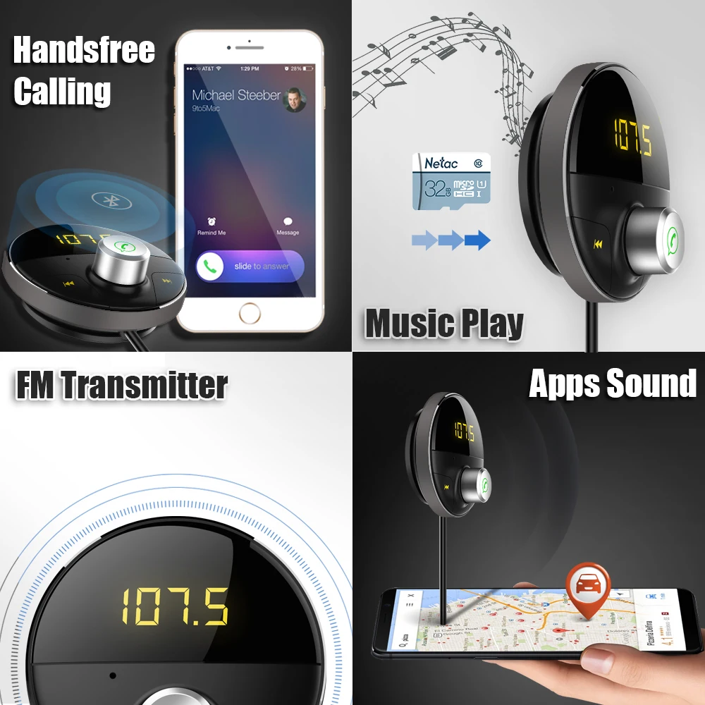 Автомобильный Bluetooth Handsfree 3 5 мм Джек каркит беспроводной передатчик