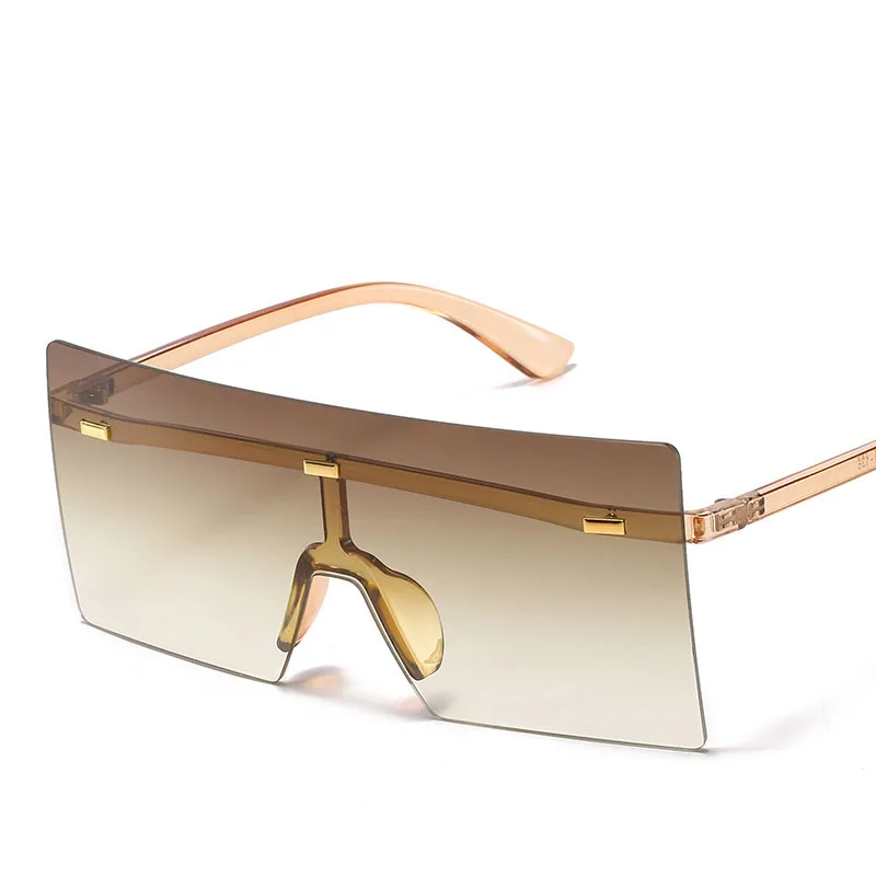 

Oversize Shades Vintage Retro Sunglasses Women Lunette Oculos Fashion Rimless Eyeglasses Luxury Brand Men Sun Glasses 2021 Gafas