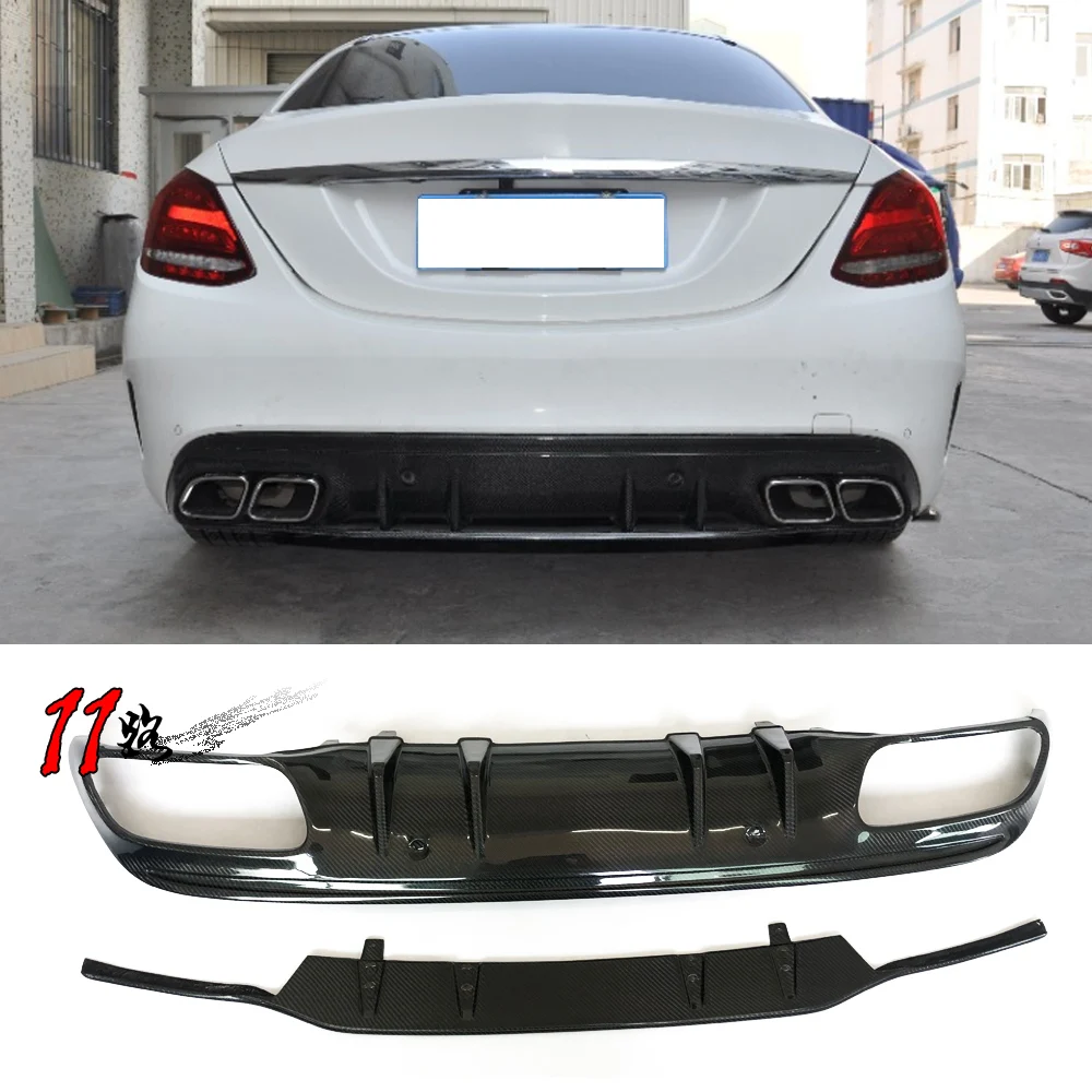 

Задний диффузор Real Carbon для Benz C Class W205 4-дверный C43 C63 2015 +