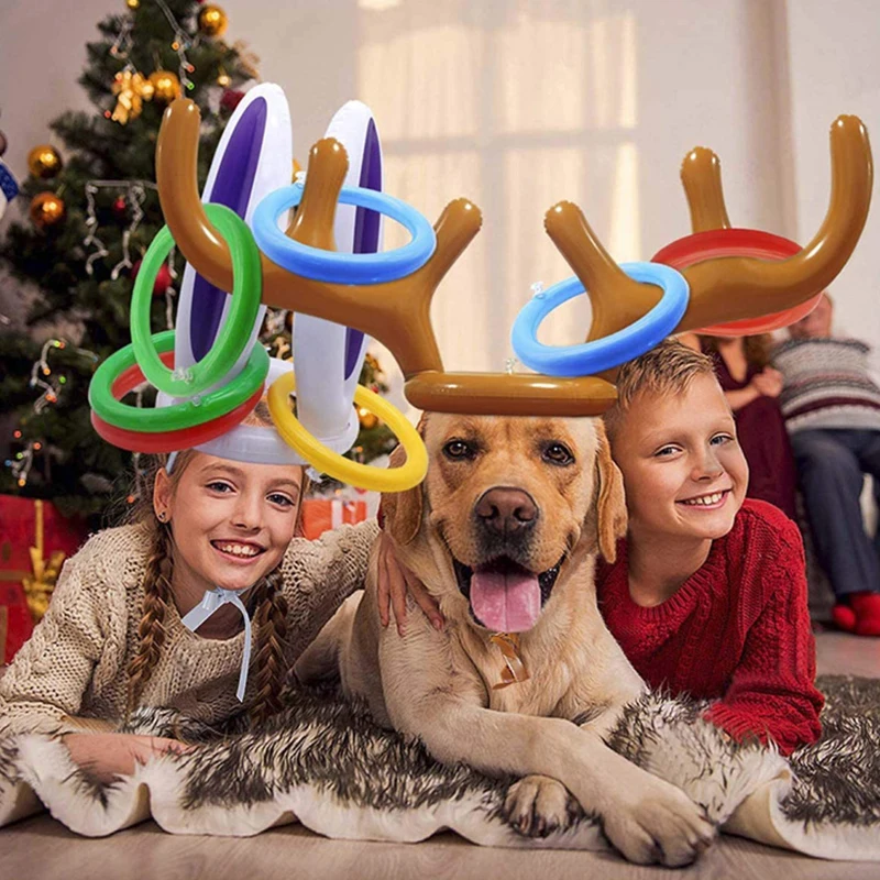 

Inflatable Antler Headgear Holiday Atmosphere Dress Up Props Family Decoration Items Party Environment Atmosphere Improve Gift