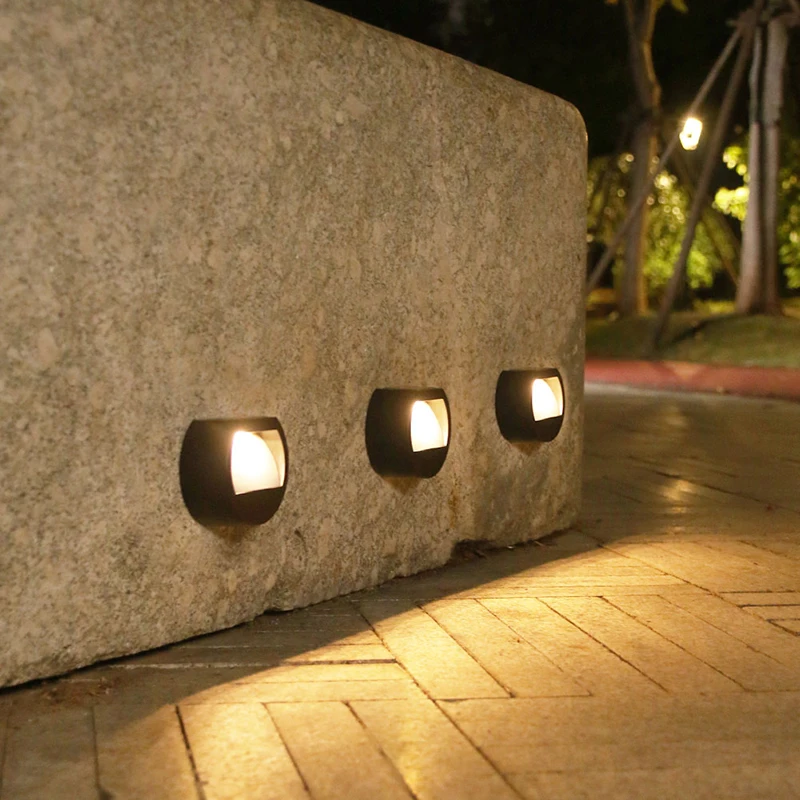 

3Led Outdoor Solar Lamp Landscape Solar Waterproof Reflector Light Lighting For Garden Stairs Fence Home Terrace Step Backlight