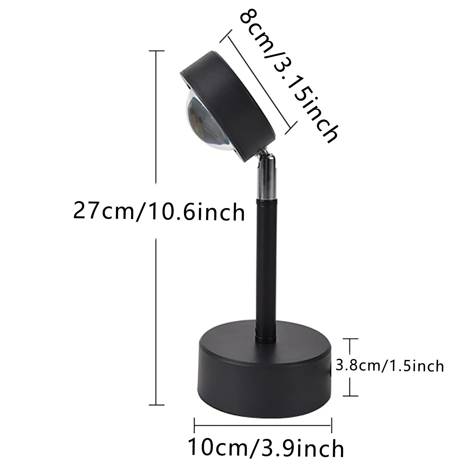 

180 Degree Rotation Rainbow Projection Lamp Atmosphere Night Light 2021 Hottest Sunset Light Sunset Light For Home Party