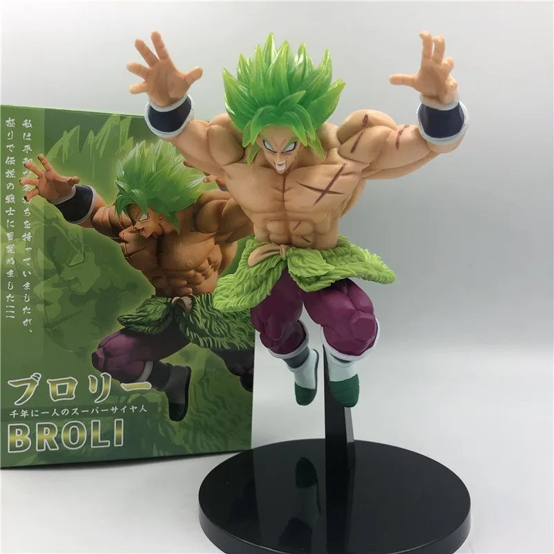 Dragon Ball Z Super Broly Movie Ver. Зеленые волосы против Гоку броли Супер Saiyan боевой формы ПВХ Фигурки Модель DBZ 24 см