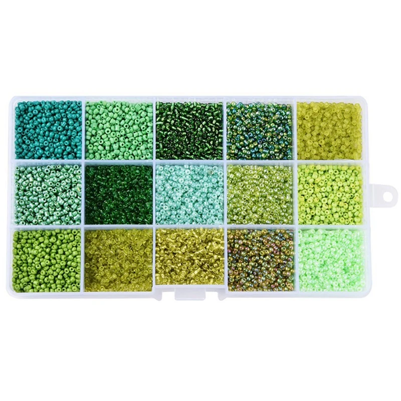 

Multi-Specification Green Glass Rice Beads Diy Handmade Glass Seed Beads Beaded Bracelet Jewelry Accessories
