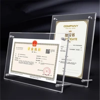 a4 8 5x11 inch tabletop acrylic sign holder display stand picture photo certificate document frame menu holder stand