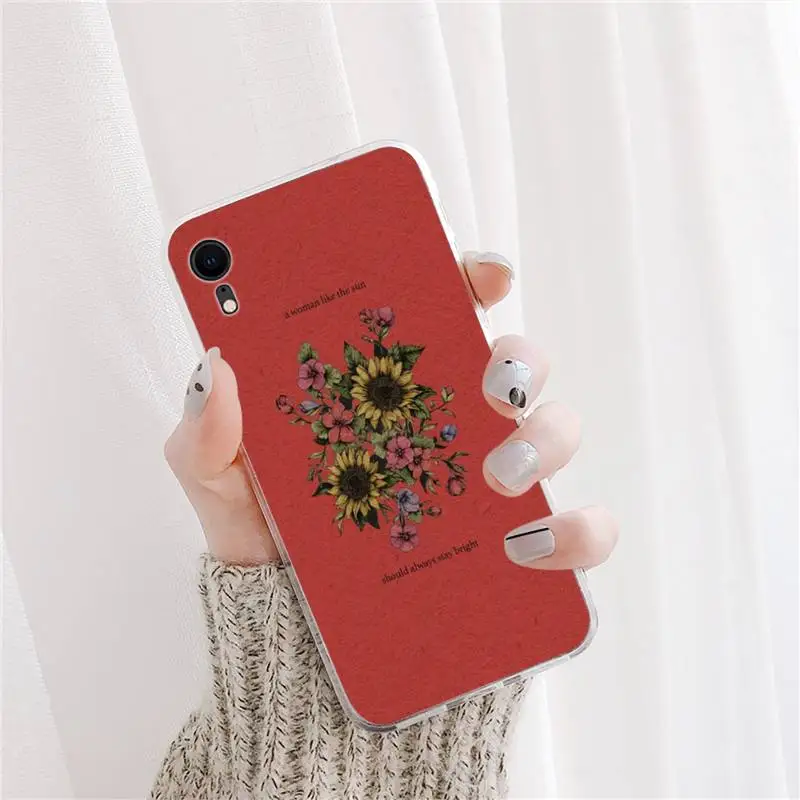 

YNDFCNB Flower Aesthetic art Phone Case For iPhone X XS MAX 11 12 pro max 6 6s 7 7plus 8 8Plus 5 5S XR se 2020 case