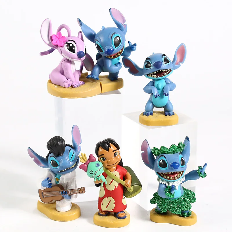 

Anime Cartoon Lilo & Stitch Angel Mini PVC Figures Toys Dolls Child Toys Gifts 6pcs/set