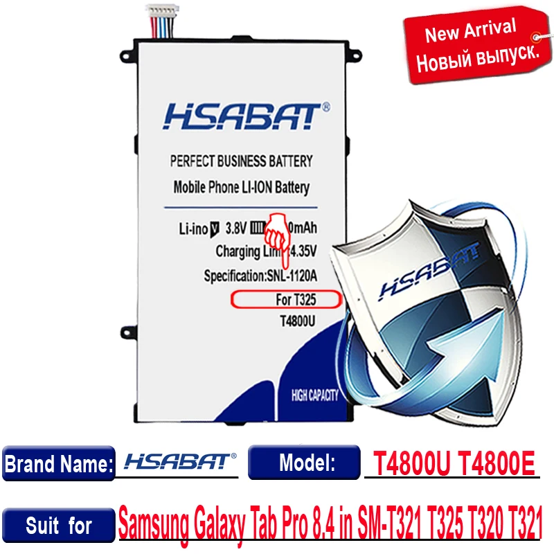 Аккумулятор HSABAT 0 цикл 5800 мач для Samsung Galaxy Tab Pro 8 4 дюйма|Аккумуляторы мобильных