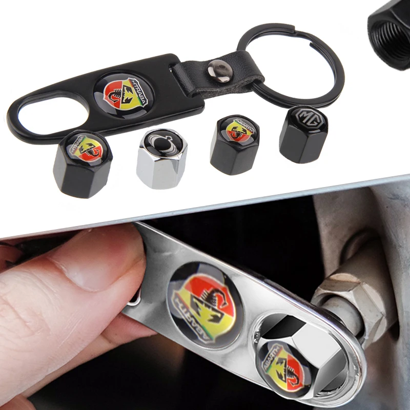 

1set Car Tire Valve Cap Metal Keychain with Wrench for BMW M M3 M5 G01 F20 G30 F30 F31 E36 E39 E87 E60 E46 E91 E90 X1 X3 X5 X6