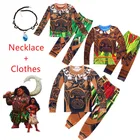 Летние спортивные костюмы Moana, одежда с мультипликационным принтом, одежда для мальчиков, комплект хлопковых пижам, Детский комплект из 2 предметов, одежда для сна для мальчиков ясельного возраста