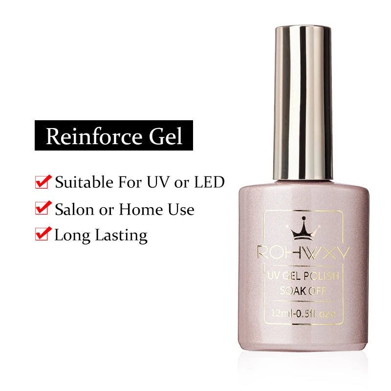 Reinforce Gel ROHWXY Гель-лак для ногтей полуперманентный Гибридный Гвоздь Набор лаков 10 мл Цвета Гель-лак для ногтей Лаки замочить от УФ-краски для ногтей гель - Цвет: Reinforce Gel