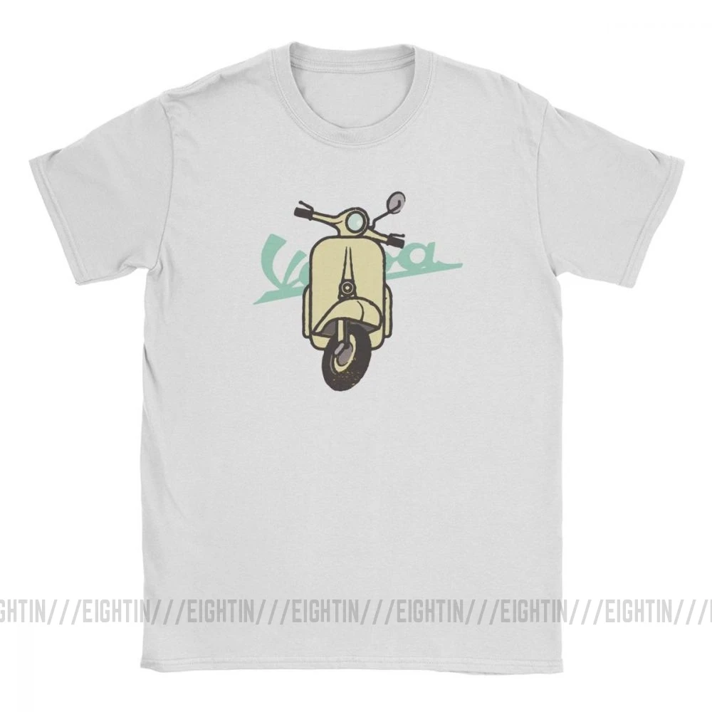 Мужская футболка Vespa, забавная футболка с короткими рукавами, одежда с круглым вырезом, хлопковые классические футболки