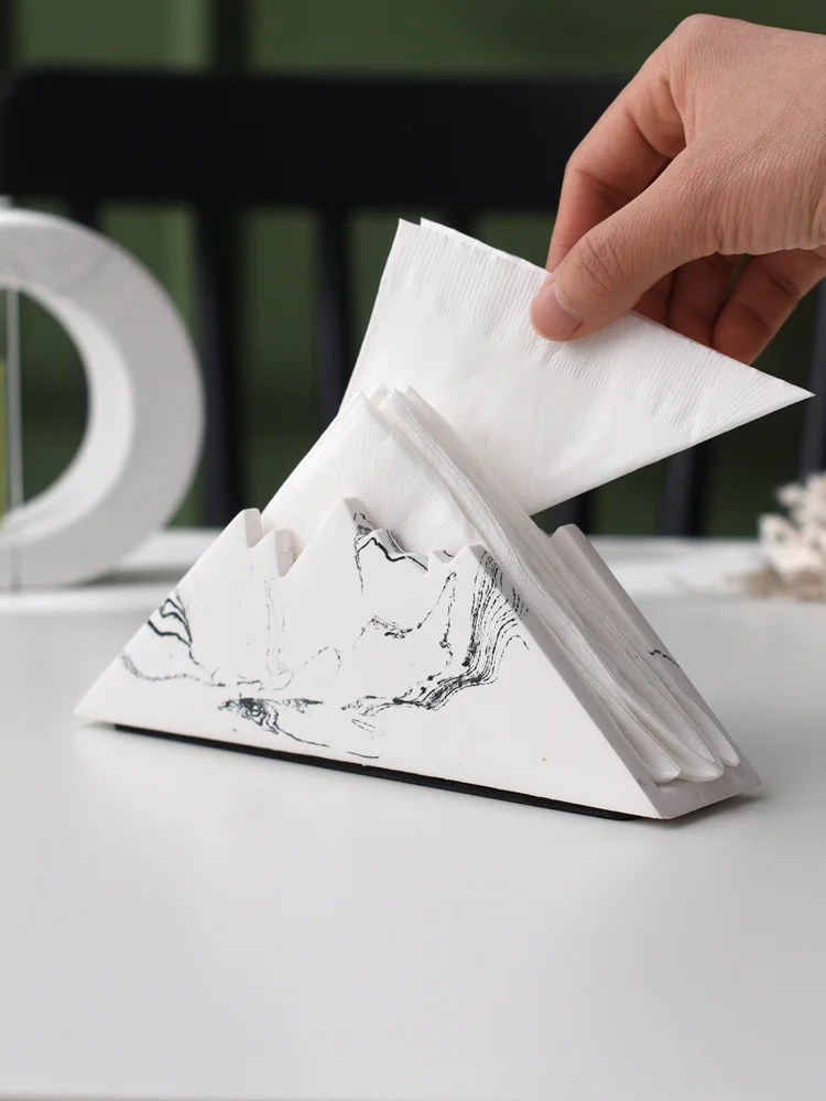 Pаспродажа SHZQ Nordic Home Snow Mountain Shaped цементный стол салфетка держатель салфетки
